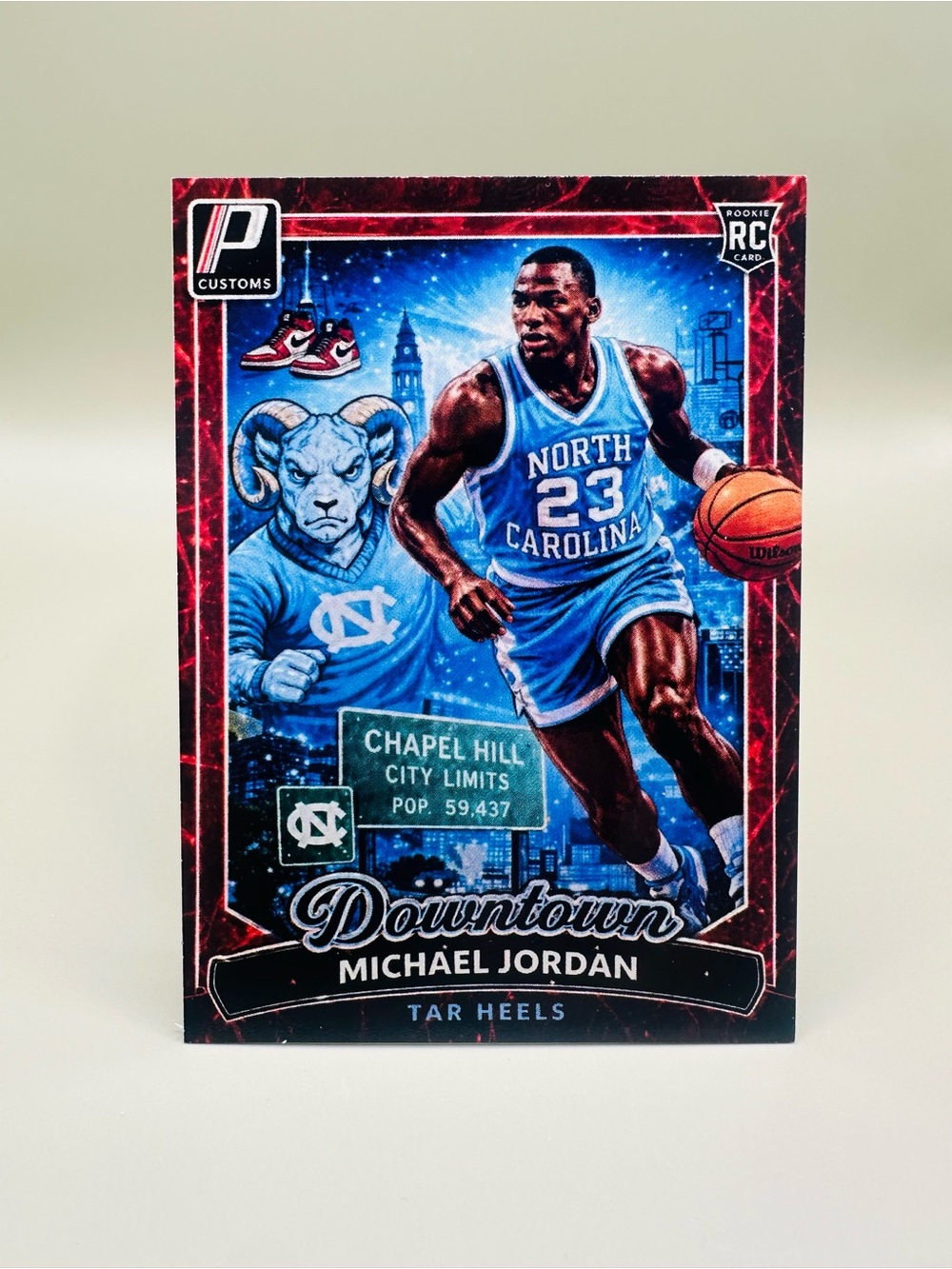 Michael Jordan Downtown Novelty Card. Rare. North Carolina. Chicago Bulls.